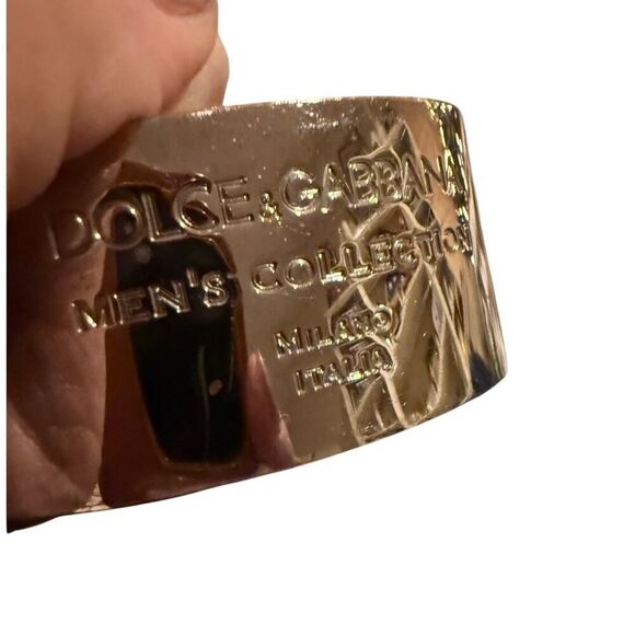 Dolce & Gabbana “Men’s Collection” Silver Toned Cuff with Leather Buckle - Picture 5 of 5